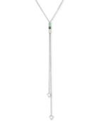 Lucky Brand Silver-tone Thread-wrap And Stone Y-neck Necklace, 25 + 2 Extender