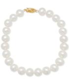 Honora Style Freshwater Cultured Pearl Bracelet (6-7mm) In 14k Gold