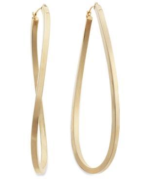 14k Gold Vermeil Earrings, Figure 8 Hoop Earrings