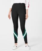 Project 28 Striped Hardware-detail Leggings