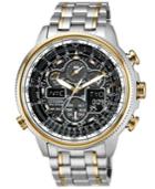 Citizen Men's Eco-drive Navihawk A-t Two-tone Stainless Steel Bracelet Watch 48mm Jy8034-58e
