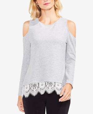 Vince Camuto Lace-trim Cold-shoulder Top