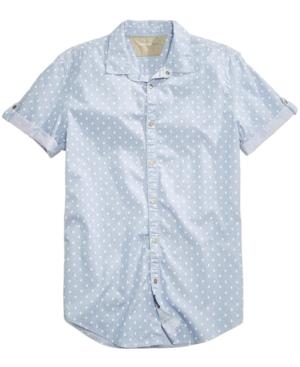 Calvin Klein Jeans Men's Geo-print Chambray Shirt
