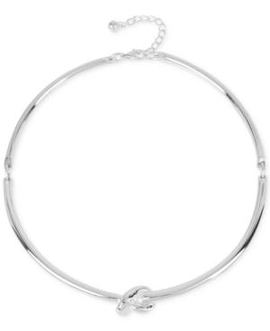 Love Knot Collar Necklace In Silver-plated Metal