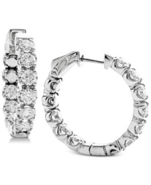 Diamond In & Out Hoop Earrings (3-1/4 Ct. T.w.) In 14k White Gold