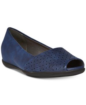 Baretraps Jesse Memory Foam Peep-toe Flats Women's Shoes