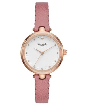Kate Spade New York Women's Holland Pink Leather Strap Watch 34mm
