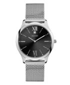 Guess Men's Stainless Steel Black Diamond Mesh Watch