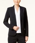 Calvin Klein Pinstriped One-button Blazer