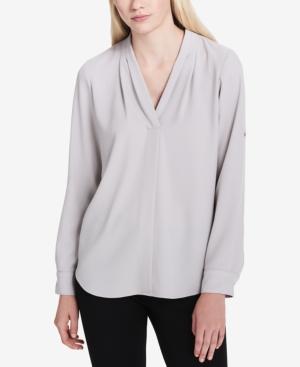 Calvin Klein Pleated Roll-tab Top