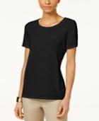 Jm Collection Jacquard T-shirt, Only At Macy's