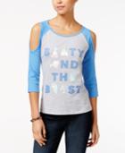 Disney Juniors' Beauty And The Beast Cold-shoulder T-shirt