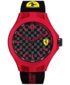Scuderia Ferrari Men's Pit Crew Black Silicone Strap Watch 45mm 830194
