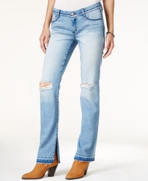 Rewash Juniors' Ripped Tulip-flare Jeans