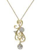 Effy Final Call Diamond Swirl Pendant Necklace (5/8 Ct. T.w.) In 14k Gold