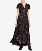 Polo Ralph Lauren Floral-print Silk Maxi Dress