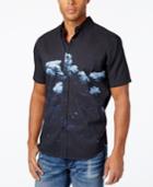Ezekiel Men's Blackout Floral-print Short-sleeve Shirt