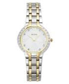 Citizen Women's Eco-drive Diamond Accent Two-tone Stainless Steel Bracelet Watch 29mm Em0124-57b - A Macy's Exclusive