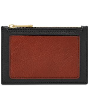 Fossil Shelby Leather Zip Coin Wallet