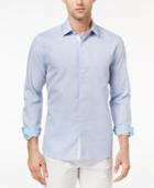 Ryan Seacrest Distinction Men's Slim-fit Blue Heather Sport Shirt, Created For Macy's