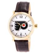 Gametime Nhl Philadelphia Flyers Men's Shiny Gold Vintage Alloy Watch