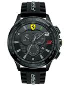 Scuderia Ferrari Men's Chronograph Xx Black Silicone Strap Watch 48mm 830243