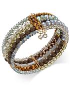 Inc International Concepts Gold-tone Beaded Coil Wrap Bracelet, Only At Macy's