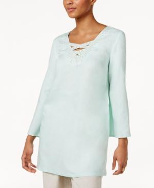 Jm Collection Embellished Crisscross-neck Tunic, Created For Macy's
