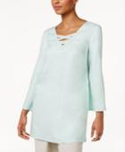 Jm Collection Embellished Crisscross-neck Tunic, Created For Macy's