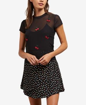 Volcom Juniors' Sheer Embroidered Top