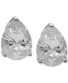 Giani Bernini Cubic Zirconia Teardrop Stud Earrings In Sterling Silver, Created For Macy's