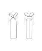 Customize: Remove Peplum - Fame And Partners Ruffled V-neck Straight-fit Dress
