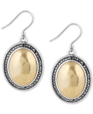 Lucky Brand Two-tone Crystal Drop Earrings