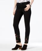 Style & Co Embroidered Skinny Jeans, Created For Macy's