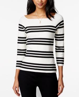 Maison Jules Striped Ballet-neck Top, Only At Macy's