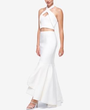 Fame And Partners Cross-over Halter Dress