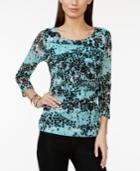 Alfani Petite Tiered Chiffon Top, Only At Macy's