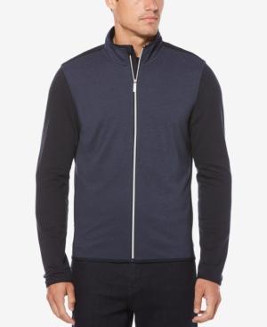 Perry Ellis Men's Bird's Eye Full-zip Jacket