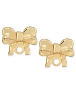 10k Gold Earrings, Bow Stud Earrings