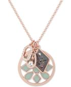 Ivanka Trump Rose Gold-tone Stone & Crystal Multi-charm 38 Slider Pendant Necklace