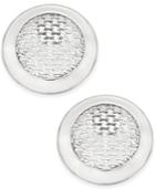 Charter Club Silver-tone Textured Stud Button Earrings, Only At Macy's