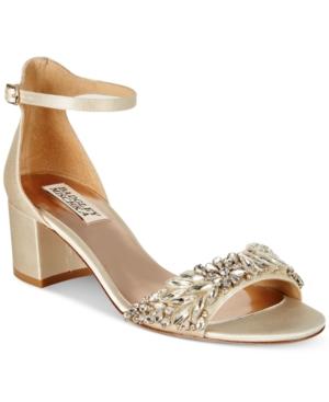 Badgley Mischka Tamara Block-heel Evening Sandals Women's Shoes