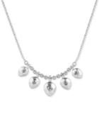 Lucky Brand Silver-tone Crystal Teardrop Statement Necklace