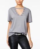 Love Tribe Juniors' Tougher Than I Look Graphic Print T-shirt With Bracelet