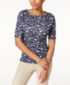 Charter Club Floral-print Cotton Top, Only At Macy's