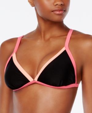 Bikini Nation Colorblocked Triangle Bikini Top Women's Swimsuit