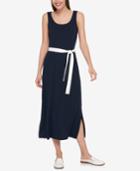 Tommy Hilfiger Sleeveless Crepe Midi Dress, Created For Macy's