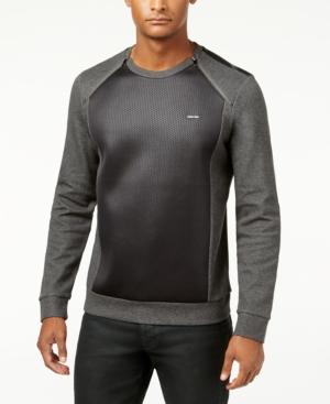 Calvin Klein Men's Slim-fit Mixed Media Shirt
