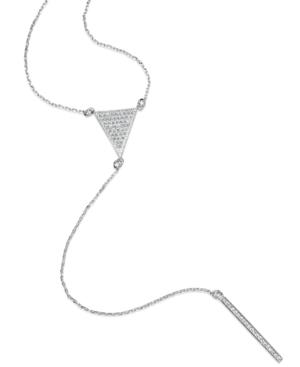 Inc International Concepts Silver-tone Pave Triangle Lariat Necklace, Only At Macy's