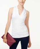 Inc International Concepts Ruched V-neck Top, Created For Macy's